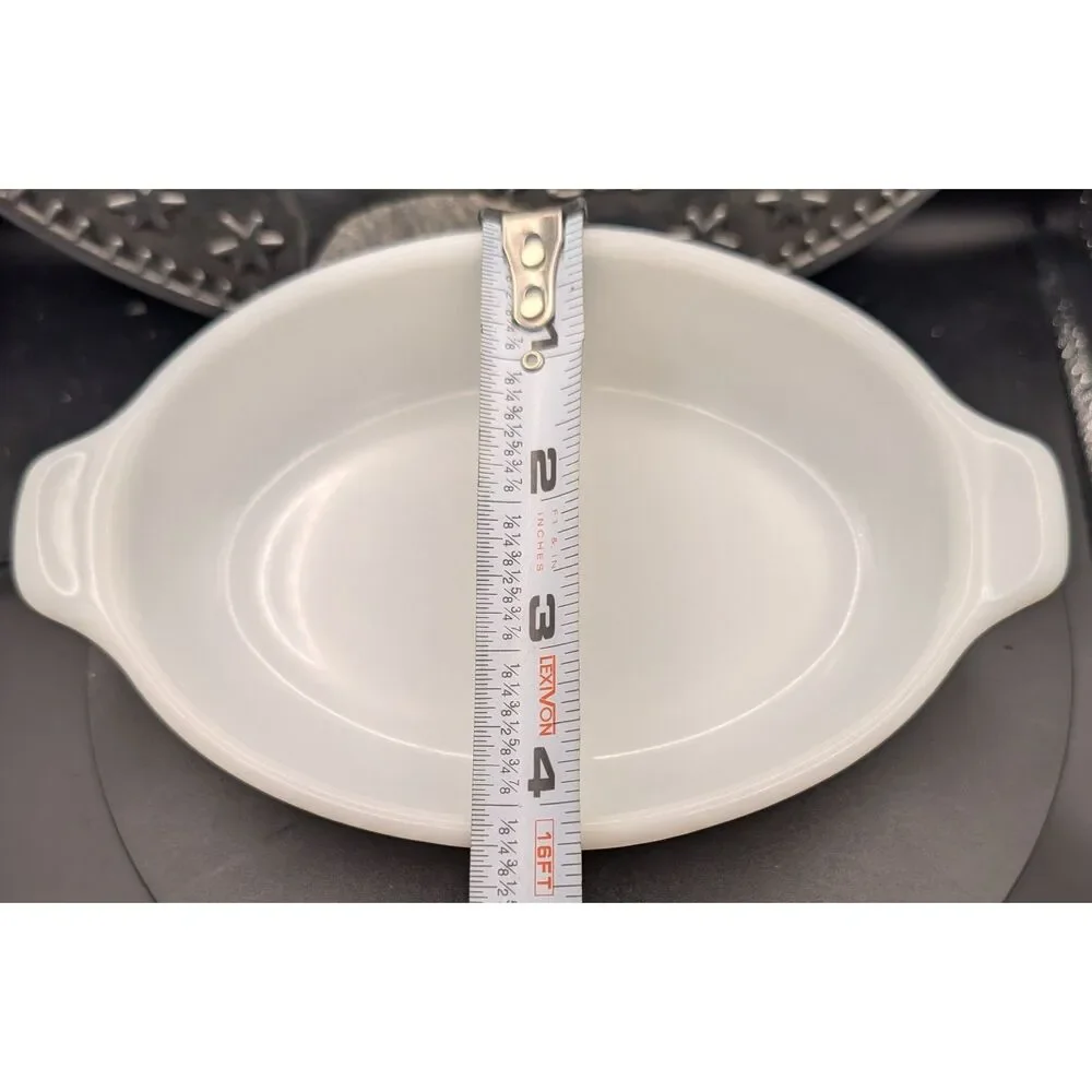 Pyrex 700 10 OZ Tableware by Corning • Opal Glass Bowl • Green Transfer Mark